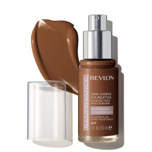 Revlon Illuminance Skin Caring Liquid Foundation Hyaluronsure Feuchtigkeit und nahrhafte Formel mit mittlerer Abdeckung 517 Bernstein (Packung v
