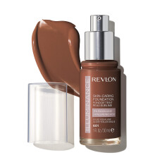 Revlon Illuminance Skin Caring Liquid Foundation Hyaluronsure Feuchtigkeit und nahrhafte Formel mit mittlerer Abdeckung 601 Weiches Muskatnuss (