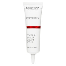 Christina Cover & Shield Cream SPF 20 Blemish Concealer - 30 ml - Suojaa ja rauhoittaa kasviuutteilla - Avoimille huokosille - Normaalille ja rasvais
