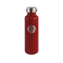 Collezione BRISA VW - bottiglia di bere thermo in acciaio inossidabile Volkswagen con lettere e logo VW (735 ml/24,9 FL OZ/VW logo/rosso)