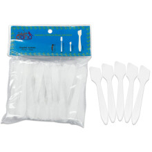 PANA USA 100 Pieces Disposable Makeup Frosted Tip Angled Spatula Cosmetic Skin Care Facial Cream Mask Spatula for Mixing and Sampling