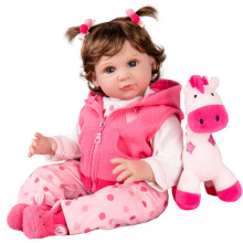 Aori Reborn Baby Girl Dolls - 22 tuumaa Realistic Lifelike Newborn - Ksintehty pehme vinyyli tyttnukke ruokintatarvikkeilla | Painotettu pehmoinen