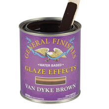 General Finishes Water Based Glaze Effects, 1 Quart, Van Dyke Brown