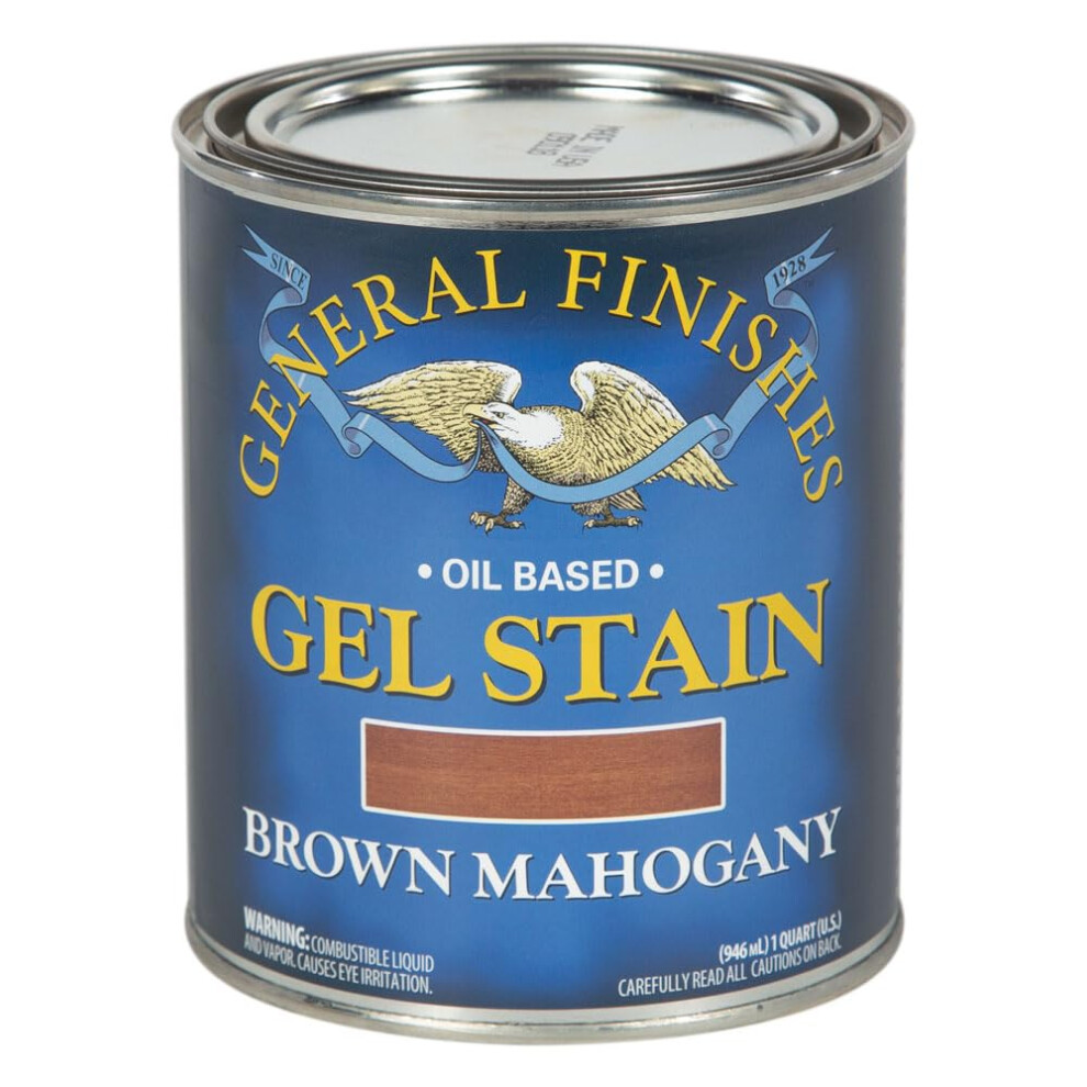 General Finishes Oil Base Gel Stain 1 Quart Brown Mahogany 606016102488