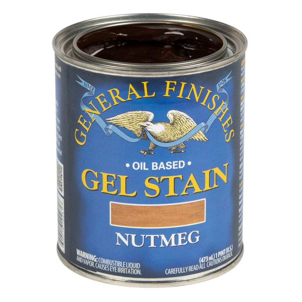General Finishes Oil Base Gel Stain 1 Pint Nutmeg