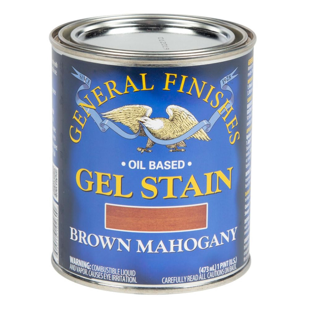 General Finishes Oil Base Gel Stain 1 Pint Brown Mahogany