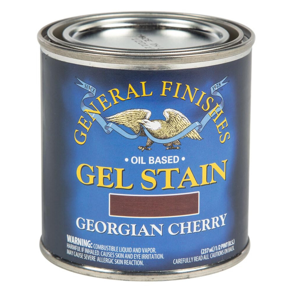 General Finishes Oil Base Gel Stain 1/2 Pint Georgian Cherry 606016102716