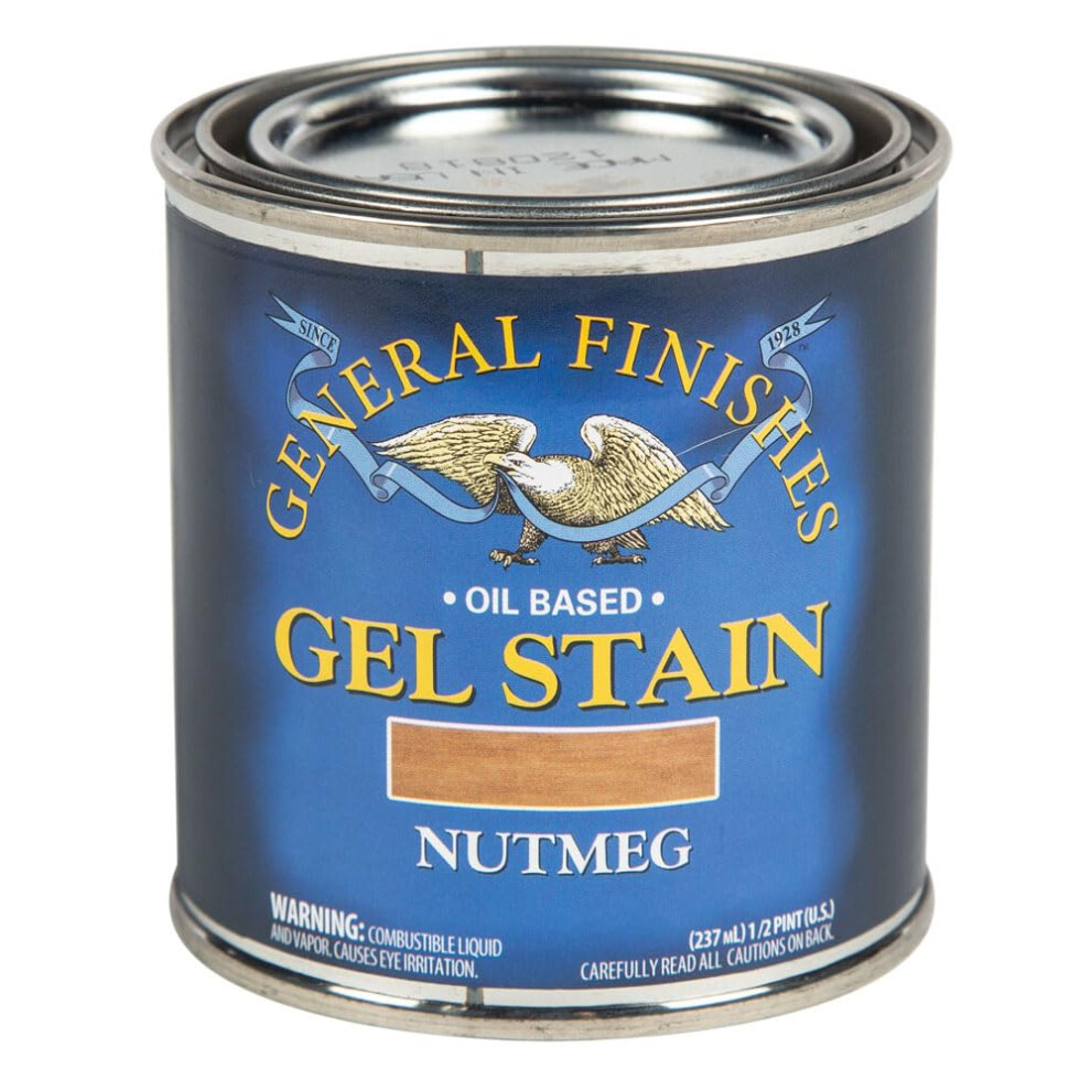 General Finishes Oil Base Gel Stain 1/2 Pint Nutmeg 606016102730