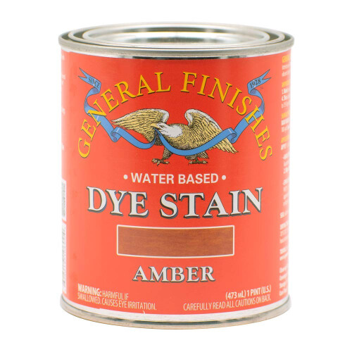 General Finishes Water Based Dye, 1 Pint, Amber
