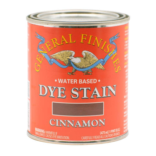 General Finishes Water Based Dye, 1 Pint, Kaneel