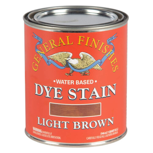 General Finishes Water Based Dye 1 Quart Light Brown