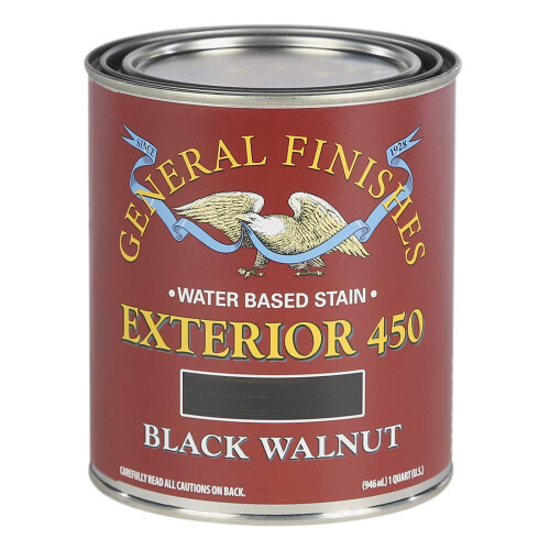 General Finishes Exterior 450 Υδατοδιαλυτό Βερνίκι Ξύλου, 1 Quart, Μαύρο Καρυδί