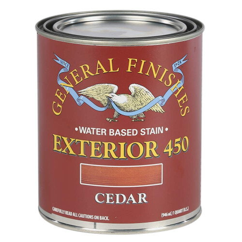 General Finishes Außen 450 Wasserbasierte Holzbeize, 1 Quart, Zeder