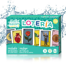 Waterproof 20 Player Loteria | 12 inch by 8 inch Boards | Shuffleable Card Deck | No Stereotypical Characters Extendable Up To 100 | Perfect for
