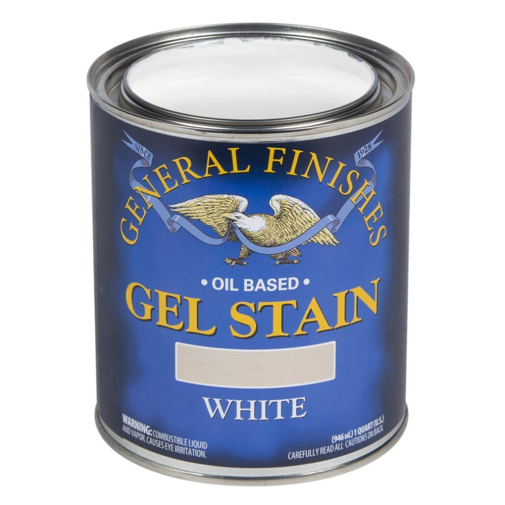 General Finishes Oil Base Gel Stain 1 Quart White 606016120109