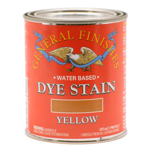General Finishes Water Based Dye, 1 Pint, Geel