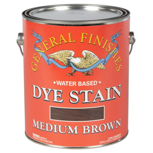 General Finishes Water Based Dye, 1 Gallon, Medium Bruin
