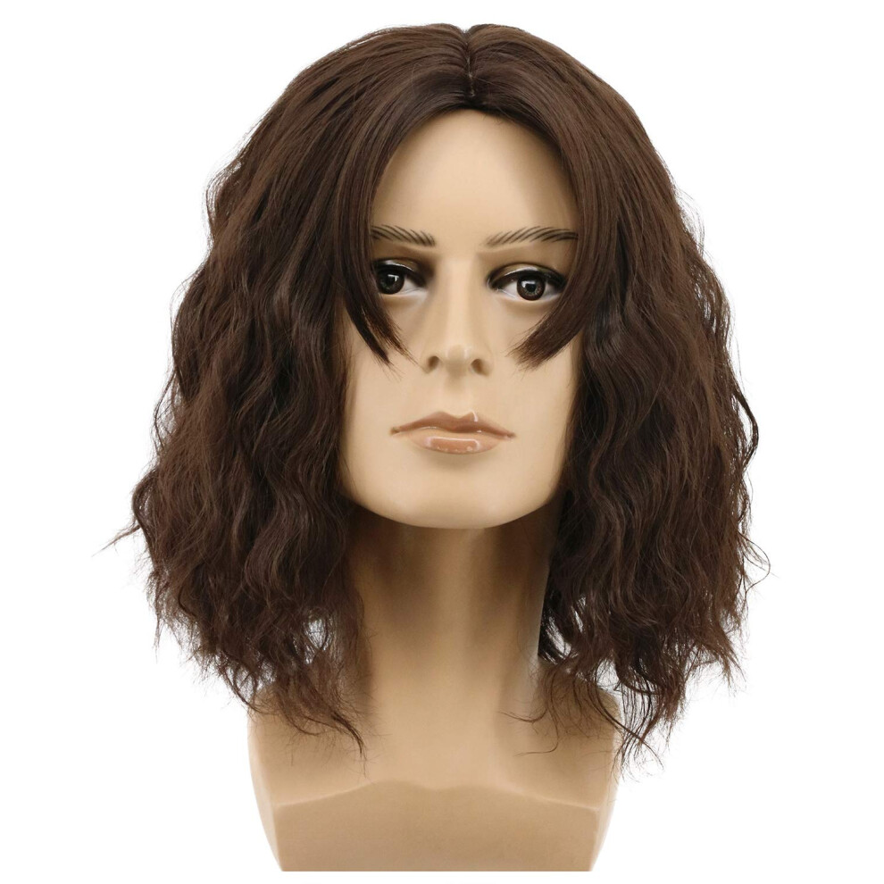Yuehong Unisex Brown Fashion Adult Hair Wigs Short Curly Movie Cosplay Costume Anime Wig