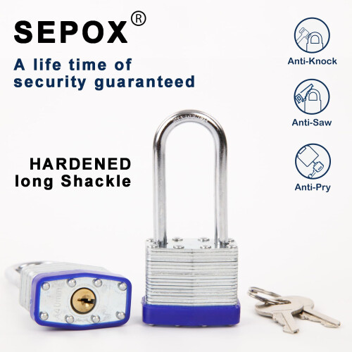 Sepox 6 PCS Pack Keyed-Alike-hänglåset med samma nyckel 2st. 1