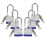 Sepox 6 PCS Pack Keyed-Alike-hänglåset med samma nyckel 2st. 1