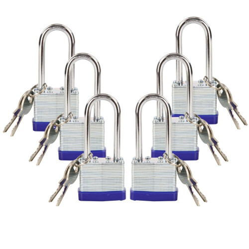 Sepox 6 PCS Pack Keyed-Alike-hänglåset med samma nyckel 2st.