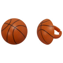 Decopac 3D Basketball Pierinki do koszykwki Dekoracje do babeczki Bezpieczne ciasto - 24 paczki