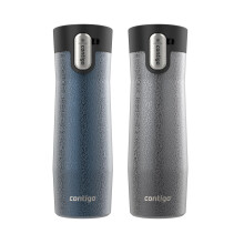 Contigo AUTOSEAL West Loop Vacuüm-Geïsoleerde RVS Reisbeker met Eenvoudig Schoonmaakdeksel, 20 oz, 2-Pack