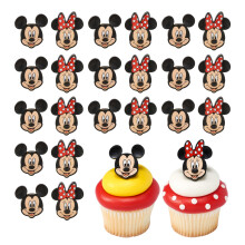 Decopac Disney's Mickey Mouse e Minnie Mouse Rings 24 Classic Disney Cupcake Decorations Toppers per feste di compleanno Celebrazioni - 24 Pack