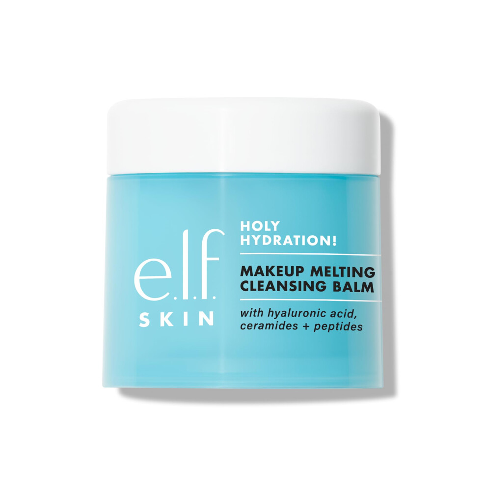 e.l.f. SKIN Holy Hydration! Makeup Melting Cleansing Balm JUMBO  Face Cleanser & Makeup Remover  Infused with Hyaluronic Acid to Hydrate Skin  3.