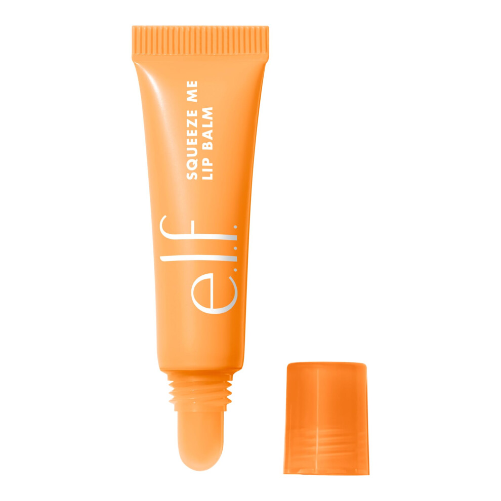 e.l.f. Squeeze Me Lip Balm Moisturizing Lip Balm For A Sheer Tint Of Color Infused With Hyaluronic Acid Vegan & Cruelty-free Peach