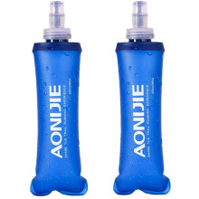 Aonijie 2st vikbara 250 ml/500 ml TPU utomhussportvatten hydratiseringsflaska mjuk kolv för att köra camping vandring cykel (250 ml-2 st)