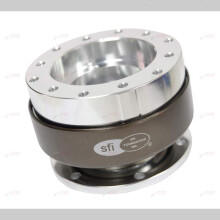 NRG Innovations Gen 2.0 Steering Wheel Quick Release Kit 6x70mm & 6x74mm Bolt Pattern Silver Body Chrome Ring NRG-SRK-200-1SL