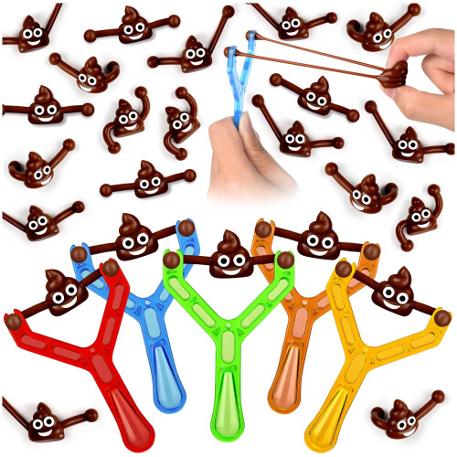KXCOFTXI 60 Τεμάχια Finger Slingshot Παιχνίδια, Ψεύτικα Σκατά για Halloween, Αστεία Παιχνίδια