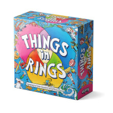 ALLPLAY Things in Rings Board Game - Thinky Quick-Playing Party Game for Adults and Families - Logic + Deduction Game - 2 to 6+ Players - Big Fu