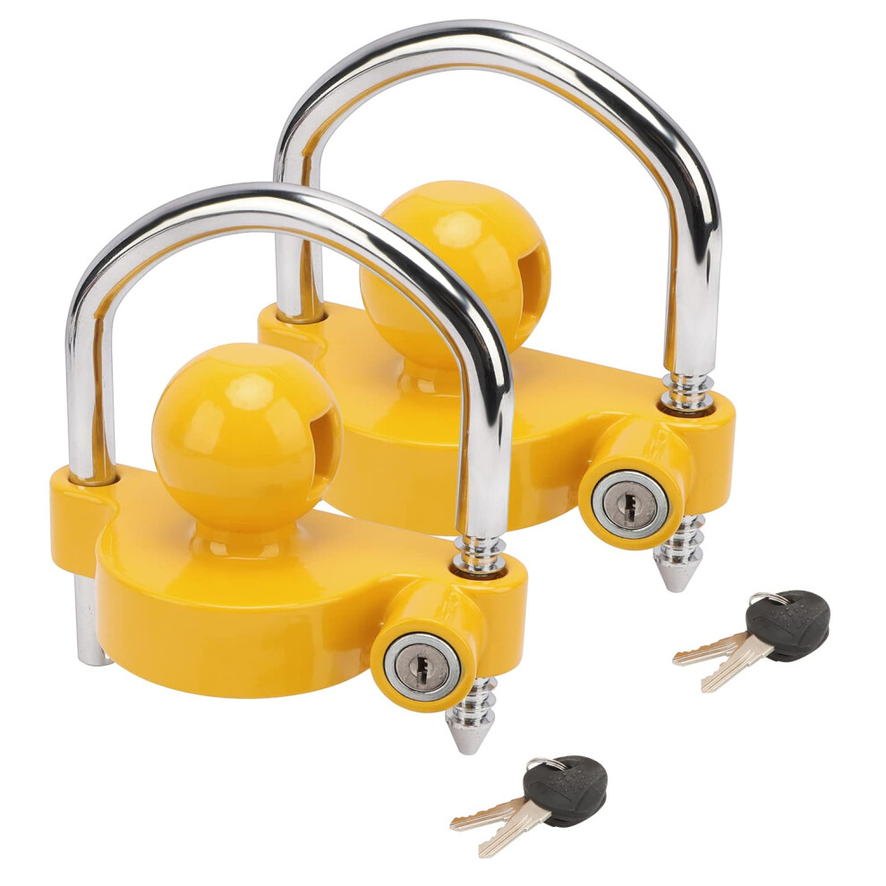 Metoware Keyed Alike Trailer Coupler Lock Universal Adjustable Steel Trailer Hitch Lock Anti Theft Trailer Ball Lock Towing Lock For Towing Trai 619438409127
