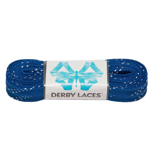 Derby Laces Azul 96 Polegadas Renda de Skate Encerada para Hquei Roller Derby e Patins de Gelo e Botas