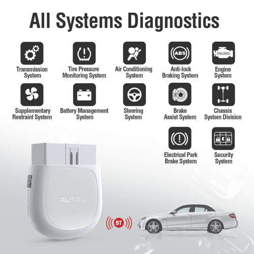 Autel AUTEL AP200 (HT200) Bluetooth OBD2 Scanner Code Reader mit vollstndigen Systemdiagnosen und 19 Servicefunktionen Mini -Gre Version von MK808 D 2