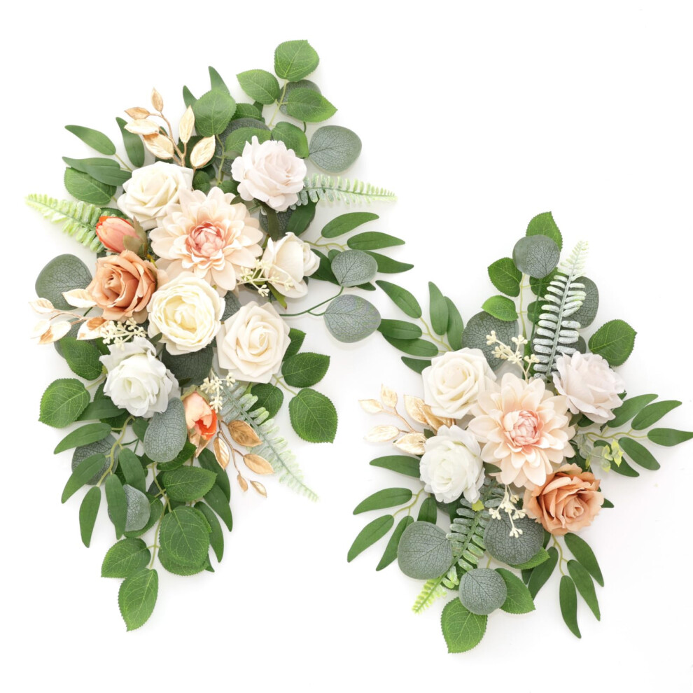 Flrunwu (Paczka 2 Sztucznych Dekoracji Kwiatw Centralne Na Przyjecie Weselne Dekoracje Dekoracji Kwiatowej Dekoracje Na Sciane Wejscie Do Przodu-image