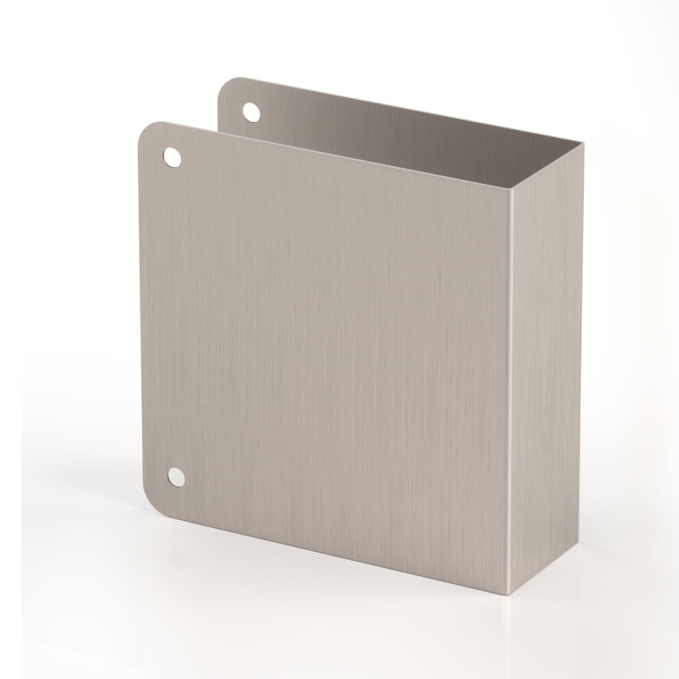 Door Knob Reinforcement Plate Satin Nickel Fits 1-3/4"""" Doors Door Lock And Door Knob Cover Plate Deadbolt Cover Plate Reinforce And Repair 635408118653