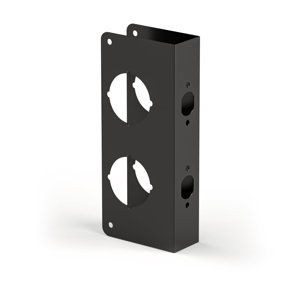 Door Knob Reinforcement Plate Matte Black Fits 1-3/8"""" Doors 2-3/4"""" Backset Door Lock And Door Knob Cover Plate Deadbolt Cover Plate Reinf 635408118547