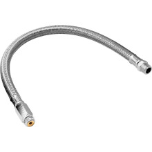 Vixen Horns Vzduchov kompresor z nerezov oceli Pleten vodic hadice se zpetnm ventilem 1/4"""" NPT samec a 1/4"""" NPT samec 13palcov chrom VXA7330