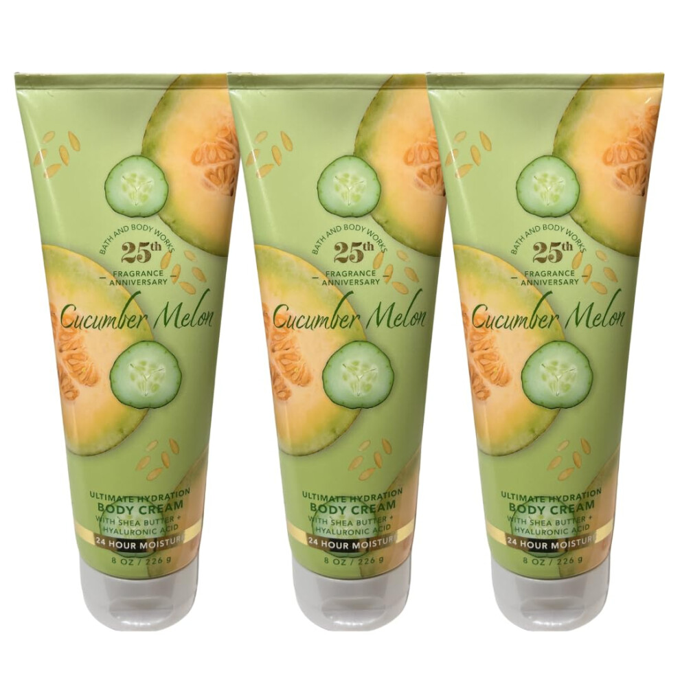 Bath & Body Works Cream Cucumber Melon Body 3-Pack - New