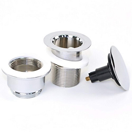 Fima S2077-Chrome Pop Up Drain with Overflow 1"""" L x 2.6"""" W Chrome