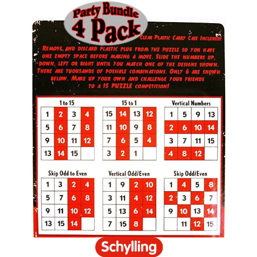 Schilling il 15 puzzle - Number Slide Brain Teaser (4 -pack) 1