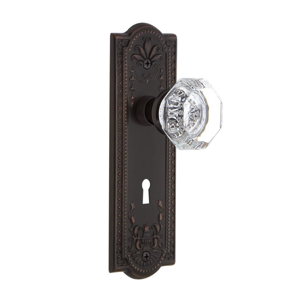 Nostalgic Warehouse Meadows Plate With Keyhole Single Dummy Waldorf Door Knob In Timeless Bronze 640697007014