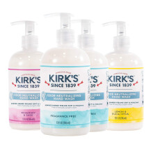 Kirk's Geruchsneutralisierende Handseife Castile Flüssigseife Pumpflasche | Feuchtigkeitsspendende Küchenhandwäsche | 12 Fl Oz.
