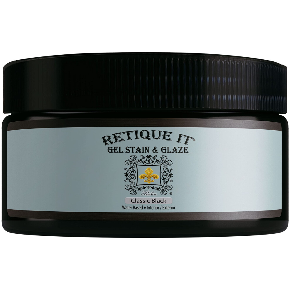Water-Based Gel Stains By Retique It (8 Ounce Stain 10 Classic Black) 641361342653