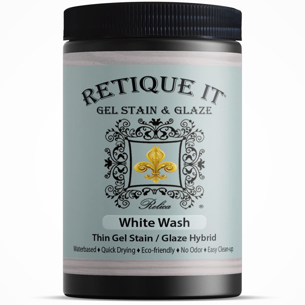 Water-Based Gel Stains By Retique It White Wash 32Oz Stain 641361348303
