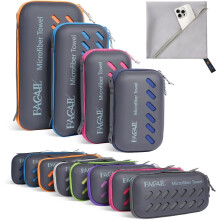 BAGAIL Camping Towel with EVA Case  Compact & Ultra Soft Microfiber Travel Towel - Super Absorbent & Lightweight Quick Dry Towels for Sports  Bea