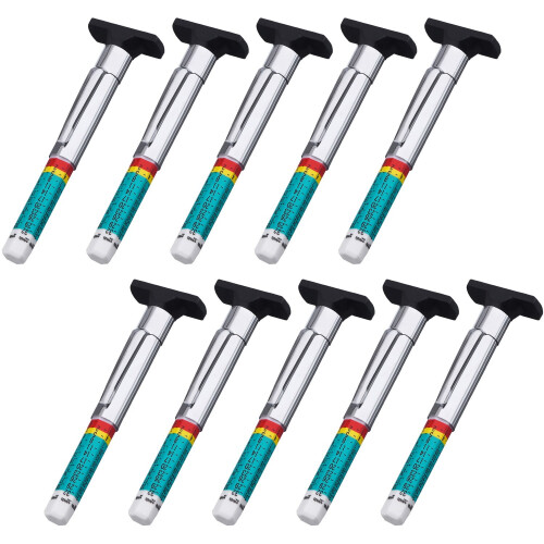 Pangda 10-pack bandenmeter, bandenprofieldieptemeter, kleurgecodeerd